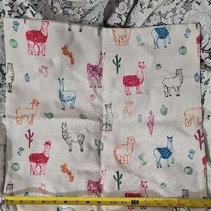 Colorful Llama Print Fabric